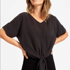 The Cupro Tie-Front Top
